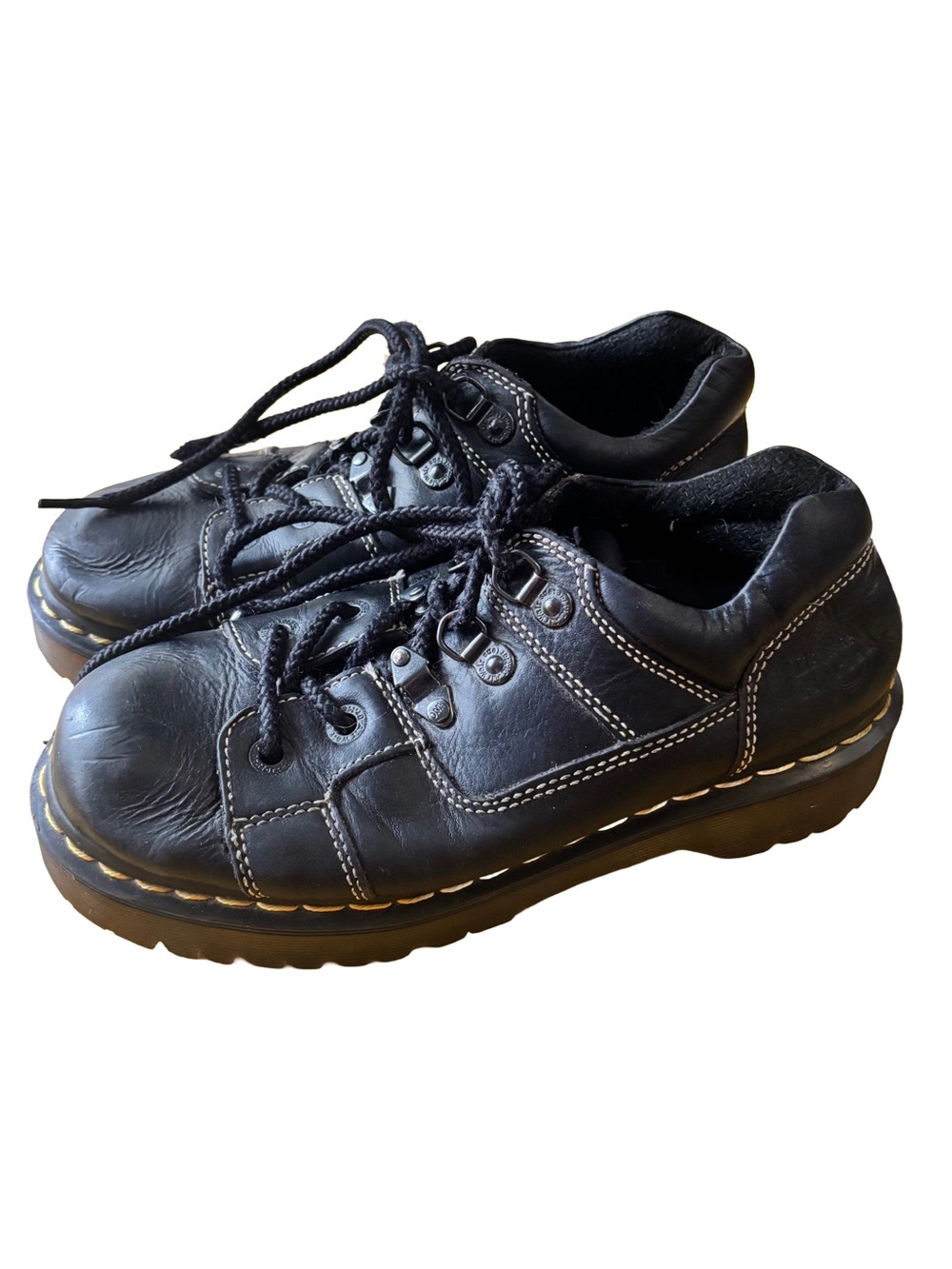 Vintage Y2K Dr. Martens 8B68 Chunky Black Leather Oxfords - Size US W7 / M6